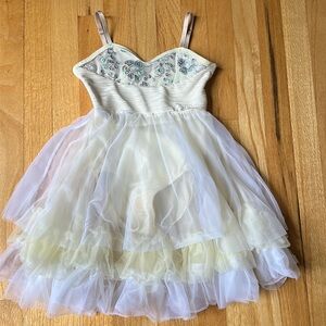 Ivory Sequins and Tulle Lyrical/Ballet Costume Dress  & Headband